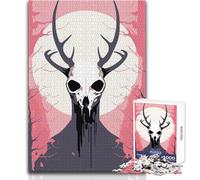 Rompecabezas de 1000 Piezas para Adultos, diseño de Wendigo Vector Art Cryptid, Relajante y Relajante, Ideal para Interiores, Juguete de Ocio con Ajuste preciso, tamaño 50x75cm