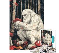 Rompecabezas de 1000 Piezas para Adultos diseño de Yeti con Setas Ideal para Adolescentes Juegos relajantes Regalo de cumpleaños para Amigos y Familiares (tamaño 38x26cm)