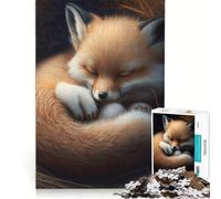Rompecabezas de 1000 Piezas para Adultos, diseño de Zorro bebé, decoración de Pared, Actividades Divertidas para el hogar, para Fortalecer el Amor en Pareja 50x75cm