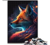 Rompecabezas de 1000 Piezas para Adultos,diseño de Zorro Colorido,de Madera,Ideal para diversión Familiar,relajación y Regalos navideños 50x75cm Ideal para Adolescentes y Familia