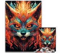 Rompecabezas de 1000 Piezas para Adultos, diseño de Zorro Colorido, Ideal para Decorar y Regalar, 26x38cm/10,23x14,96 Pulgadas.
