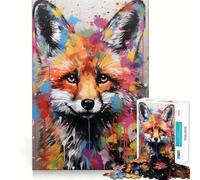 Rompecabezas de 1000 Piezas para Adultos,diseño de Zorro de Banksy,Arte Graffiti,articulaciones precisas,Juego e Inteligente,Regalo para Disfrutar de un Momento de Paz,decoración de cumpleaños