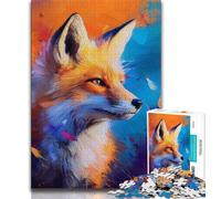 Rompecabezas de 1000 Piezas para Adultos diseño de Zorro Ideal para Adolescentes Un Rompecabezas Vibrante y único Que te hará Sentir como en casa Una Experiencia Relajante y desafiante (50x75cm)