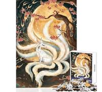 Rompecabezas de 1000 Piezas para Adultos diseño de Zorro Kitsune Juguete Educativo japonés Regalo para Mujeres y Hombres colección de Artistas de Impossible Game Bellas Artes tamaño 38x52cm