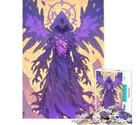 Rompecabezas de 1000 Piezas para Adultos diseño del Ángel de la Muerte Juguete Intelectual Juego Familiar Ideal para Parejas Amantes de los Juegos (tamaño 38x26cm)
