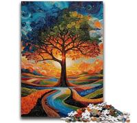 Rompecabezas de 1000 Piezas para Adultos, diseño del Árbol de la Vida, Juguete Educativo Intelectual descompresor, decoración (75x50cm)