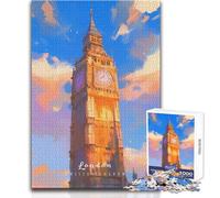 Rompecabezas de 1000 Piezas para Adultos, diseño del Big Ben, Juguetes educativos, Ideas de decoración, tamaño 50x75cm