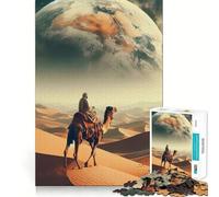 Rompecabezas de 1000 Piezas para Adultos, diseño del Desierto, Corte preciso, Divertido Juego de ingenio, Ideal para el Tiempo Libre y para Celebrar cumpleaños (38x26cm)