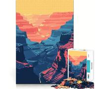 Rompecabezas de 1000 Piezas para Adultos,diseño del Gran Cañón,Naturaleza,Arte,Bordes Afilados,Juego para desarrollar la Mente,Divertido y Tranquilo, (38x26cm)
