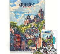 Rompecabezas de 1000 Piezas para Adultos diseño del Horizonte de la Ciudad de Quebec Juegos educativos decoración para el hogar colección de Artistas Bellas Artes 38x52cm