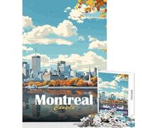Rompecabezas de 1000 Piezas para Adultos diseño del Horizonte de Montreal otoño Juguetes antiestrés Regalos de cumpleaños Juegos educativos interacción Entre Padres e Hijos tamaño 50x75cm