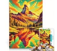 Rompecabezas de 1000 Piezas para Adultos diseño del Matterhorn Suiza Ideal para armar divertirse en Familia y Fortalecer el Amor en Pareja 50x75cm