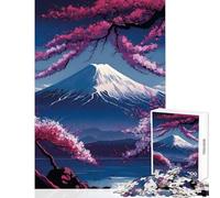 Rompecabezas de 1000 Piezas para Adultos diseño del Monte Fuji japonés Juguete Natural decoración de Pared Regalo de Amigo Secreto Juegos relajantes con Piezas de Formas aleatorias