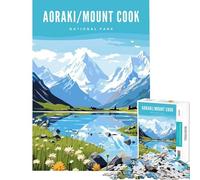 Rompecabezas de 1000 Piezas para Adultos diseño del Parque Nacional Aoraki Mount Cook Ideal para Juegos educativos desafíos Juguetes Juegos prácticos Alivio del estrés y Regalos Divertidos (50x75cm)