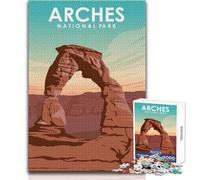 Rompecabezas de 1000 Piezas para Adultos,diseño del Parque Nacional Arches,Ideal para familias,Divertido y Divertido,decoración de Pared 38x26cm