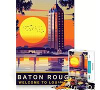 Rompecabezas de 1000 Piezas para Adultos,diseño del Paseo marítimo de Baton Rouge,Piezas precisas,Divertido,Juego Inteligente,Regalo para Disfrutar de un Momento de Paz,decoración de cumpleaños