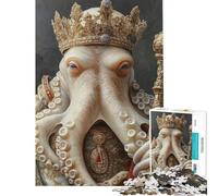 Rompecabezas de 1000 Piezas para Adultos diseño del Rey Pulpo Ideal para Adultos antiestrés para Pasar el Tiempo en casa y ejercitar el Cerebro (tamaño 38x52cm)