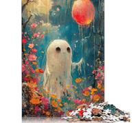 Rompecabezas de 1000 Piezas para Adultos, diseño Floral Bohemio de Fantasmas, Juego difícil y desafiante (38 x 26 cm)