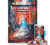 Rompecabezas de 1000 Piezas para Adultos, diseño Fushimi Inari Taisha Art, Juguete Educativo, Ideal para Relajarse intelectualmente, colección de Artistas, Bellas Artes 50x75cm