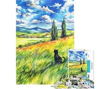 Rompecabezas de 1000 Piezas para Adultos diseño Green Pastures Ideal para Combatir el estrés Mejorar la Memoria y Regalar a Toda la Familia (tamaño 38x26cm)