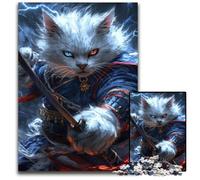 Rompecabezas de 1000 Piezas para Adultos, diseño intrincado de Gato Ninja, Ideal para Adolescentes, decoración DIY y diversión para estimular el Cerebro, 50x75cm