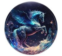 Rompecabezas de 1000 Piezas para Adultos, diseño intrincado de Unicornio del Universo, Redondo, de cartón, para Adolescentes, decoración DIY y diversión para estimular el Cerebro, 67,5 x 67,5 cm