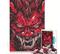 Rompecabezas de 1000 Piezas para Adultos, diseño japonés de samuráis Demonios, Juguetes para armar, Divertidos y Originales, cumpleaños y Navidad 38x52cm
