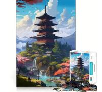 Rompecabezas de 1000 Piezas para Adultos,diseño japonés Impresionante,Corte preciso,decoración,Juguete para ejercitar el Pensamiento,Juego de Ocio,Regalo Festivo (38x52cm)