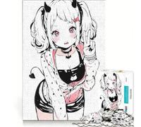 Rompecabezas de 1000 Piezas para Adultos, diseño Kawaii de Chica Demonio Anime, decoración de Pared, Ideal para la diversión Familiar, Regalo de cumpleaños o para Viajes 38x52cm