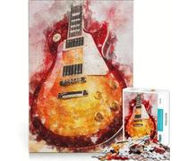 Rompecabezas de 1000 Piezas para Adultos diseño Les Paul en Acuarela Juguetes para armar Carrera de Velocidad Manual con Piezas de Formas aleatorias Que encajan Perfectamente 50x75cm