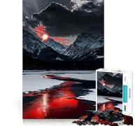 Rompecabezas de 1000 Piezas para Adultos,diseño Luna de Sangre,Ajuste, Juego Mental,Regalo Ideal para Relajarse y divertirse en cumpleaños 38x52cm