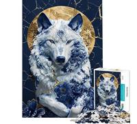 Rompecabezas de 1000 Piezas para Adultos diseño Majestuosidad a la luz de la Luna de Porcelana Juegos relajantes desafío difícil Regalos para Reducir el estrés (tamaño 50x75cm)