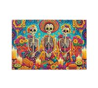 Rompecabezas de 1000 piezas para adultos, diseño mexicano del Día de los Muertos, para adultos, regalos para decoración del hogar