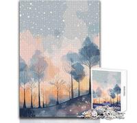 Rompecabezas de 1000 Piezas para Adultos, diseño Minimalista de Bosque, para un pasatiempo Tranquilo y satisfactorio, con Enclavamiento, Corte de precisión, tamaño del Juguete: 50x75cm