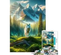 Rompecabezas de 1000 Piezas para Adultos diseño Misterio del Lobo Ideal para decoración de Pared cumpleaños o como Regalo (tamaño 38x52cm)