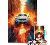 Rompecabezas de 1000 Piezas para Adultos diseño Moderno de Coche Blanco Rompecabezas antiestrés de 1000 Piezas Juego de desafío único (50x75cm)