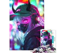 Rompecabezas de 1000 Piezas para Adultos diseño Neon Rebel Divertido para desarrollar el Pensamiento lógico y la Capacidad de análisis Un desafío difícil (tamaño 50x75cm)