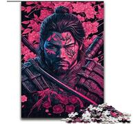 Rompecabezas de 1000 Piezas para Adultos, diseño Ninja japonés para Adolescentes y familias Decoración DIY desafío para el Cerebro (tamaño: 26x38cm)