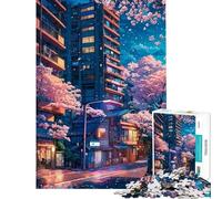 Rompecabezas de 1000 Piezas para Adultos diseño Noches de Sakura Ideal para Relajarse como Regalo de cumpleaños Difícil y desafiante (tamaño 50x75cm)