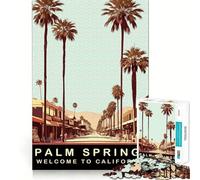 Rompecabezas de 1000 Piezas para Adultos,diseño Palm Springs Premium Cut Play,Ideal para ejercitar la Mente, Momentos de diversión y decoración navideña (50x75cm)