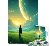 Rompecabezas de 1000 Piezas para Adultos diseño Planeta de la Contemplación patrón difícil y desafiante Juego práctico de ensamblaje Apto para Mayores de 14 años 38x26cm
