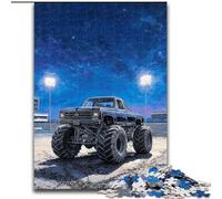 Rompecabezas de 1000 Piezas para Adultos, diseño psicodélico de Monster Truck, Ideal para divertirse en Familia, Vacaciones y Noches de Juegos interactivos (26x38cm)