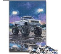 Rompecabezas de 1000 Piezas para Adultos, diseño psicodélico de Monster Truck Juego Educativo y Divertido para Decorar el hogar (tamaño 50x75cm)