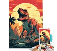 Rompecabezas de 1000 Piezas para Adultos diseño Retro de Dinosaurios Ideal para Juegos educativos desafíos y Actividades prácticas decoración del hogar y como de Amigo Invisible