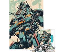 Rompecabezas de 1000 Piezas para Adultos diseño Retro de Robot Industrial desafío de Inteligencia Cerebral Juguetes adictivos Juegos Divertidos para Toda la Familia Regalo artístico (tamaño 38x52cm)