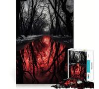 Rompecabezas de 1000 Piezas para Adultos,diseño Río de Sangre,Piezas de Corte Limpio,Actividad Cerebral Inteligente,diversión para Momentos de Calma,Regalo artístico de cumpleaños 38x26cm