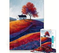 Rompecabezas de 1000 Piezas para Adultos,diseño Soledad de otoño,Bordes Finos,Manualidades,Juego Divertido para Pensar,Juego Relajante,Regalo de cumpleaños para Aficionados (38x26cm)
