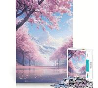 Rompecabezas de 1000 Piezas para Adultos,diseño Sueños de Flores de Cerezo,Corte sin Costuras,Juego de resolución de Problemas,Juguete Casual,Escena navideña (50x75cm)