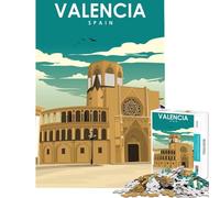 Rompecabezas de 1000 Piezas para Adultos diseño Valencia España Ideal para Viajes Arte y Actividades prácticas Juguetes educativos y de Aprendizaje Regalos de cumpleaños para Toda la Familia 75x50cm