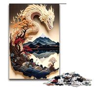 Rompecabezas de 1000 Piezas para Adultos Diseño Vintage de la Cultura Japonesa Un Juego desafiante Una Obra de Arte Apto para Adolescentes a Partir de 14 años 75x50cm